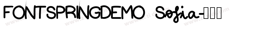 FONTSPRINGDEMO Sofia字体转换